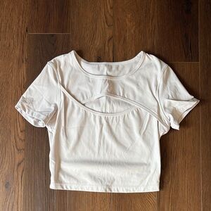 Halara Women's White Keyhole Top